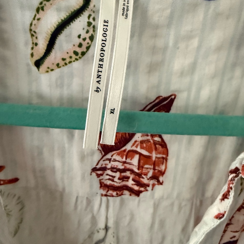 Anthropologie White Maxi Dress with Colorful Pattern - Picture 5 of 5